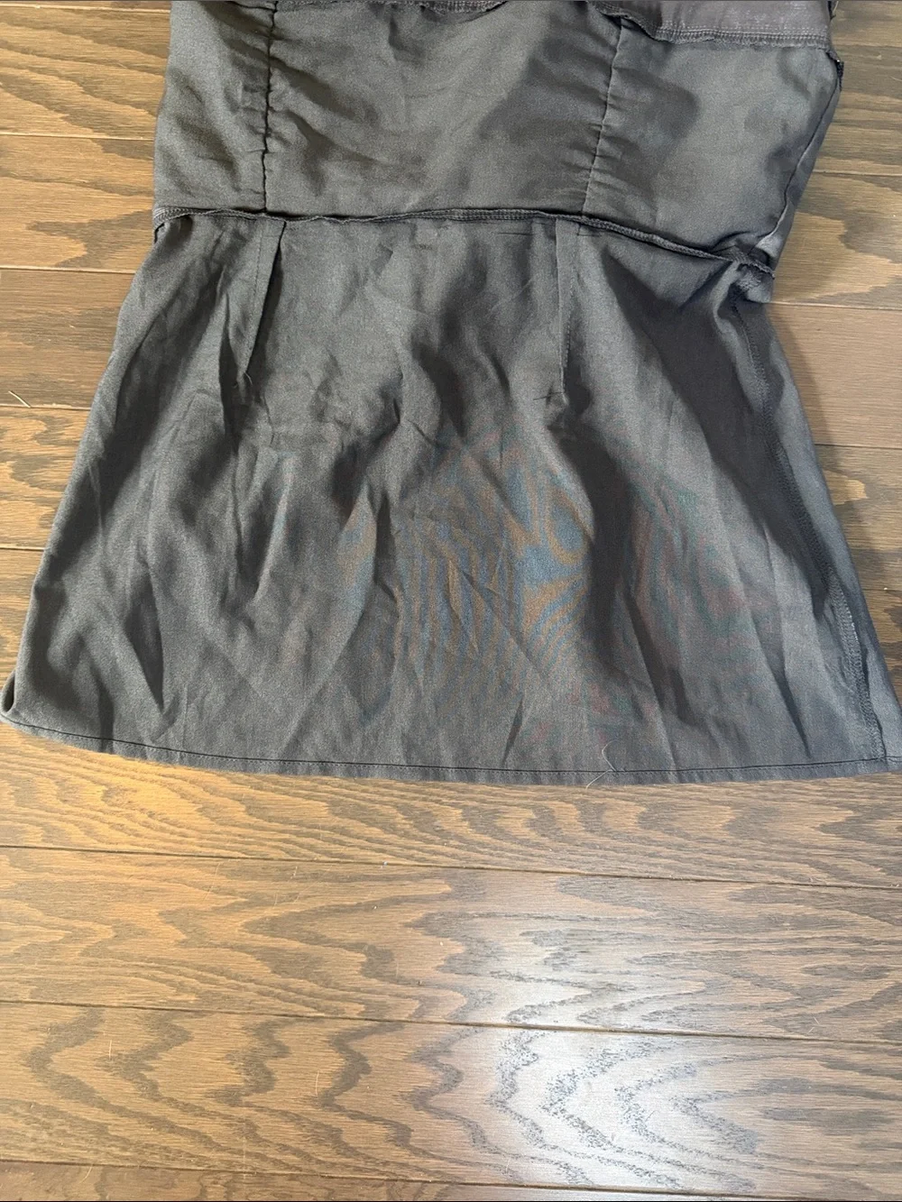 Forever 21 Metallic Silver Tiered Ruffle Mini Skirt